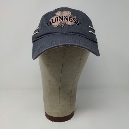 Guinness Mens Hat Gray OSFM Strapback Cap Embroidered Clover Logo