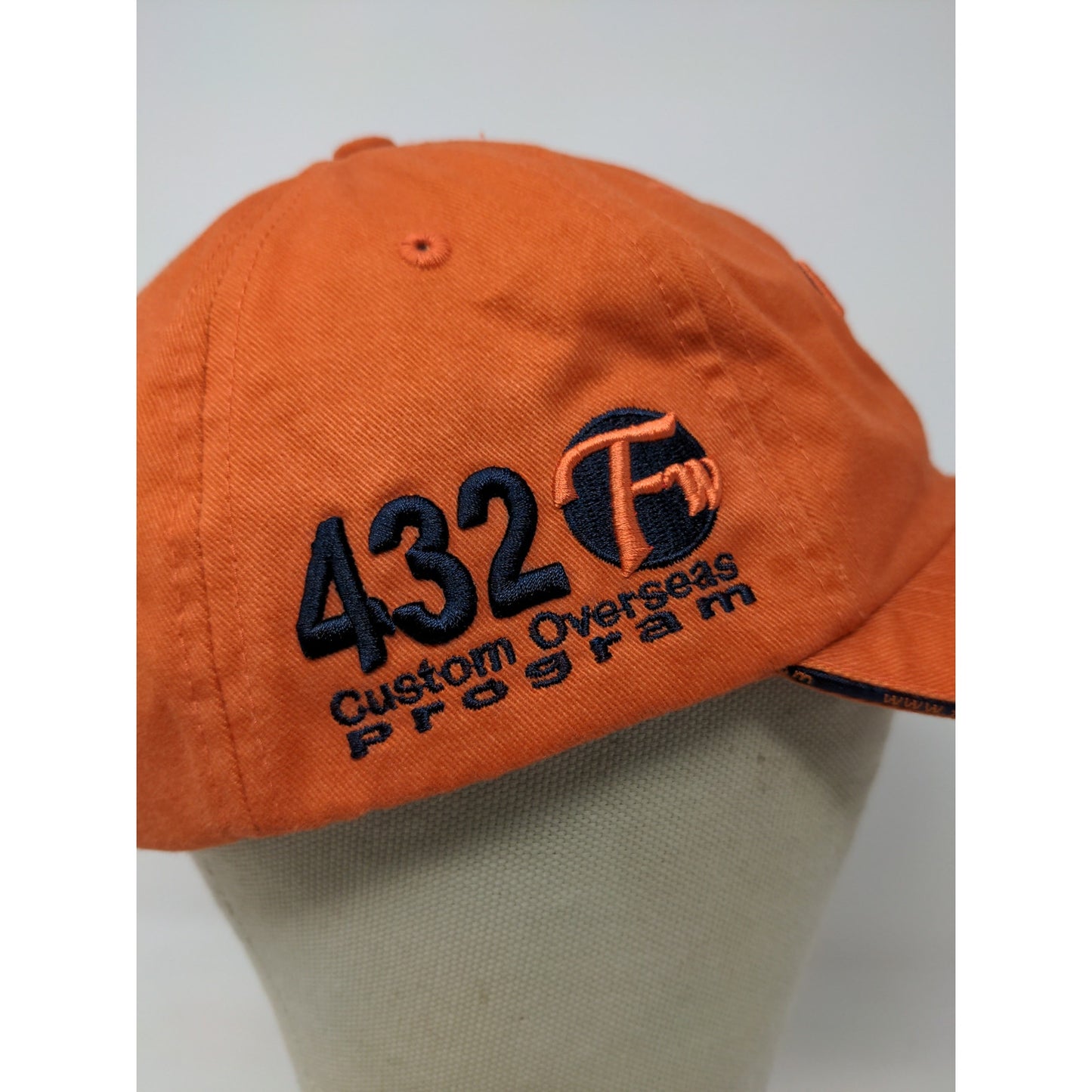 RARE CUSTOM SAMPLE Fersten Worldwide Slideback Hat Embroidered Logo Orange
