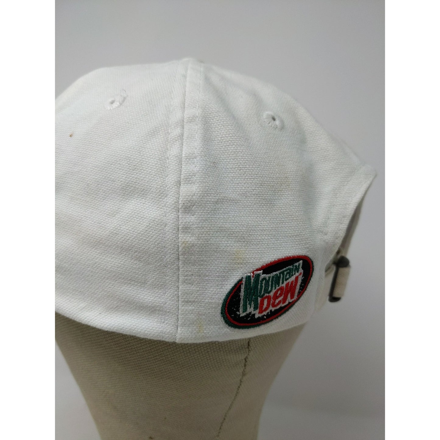 Vintage Mountain Dew NCAA Final Four 1998 Hat Embroidered Logo Slideback White