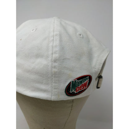 Vintage Mountain Dew NCAA Final Four 1998 Hat Embroidered Logo Slideback White