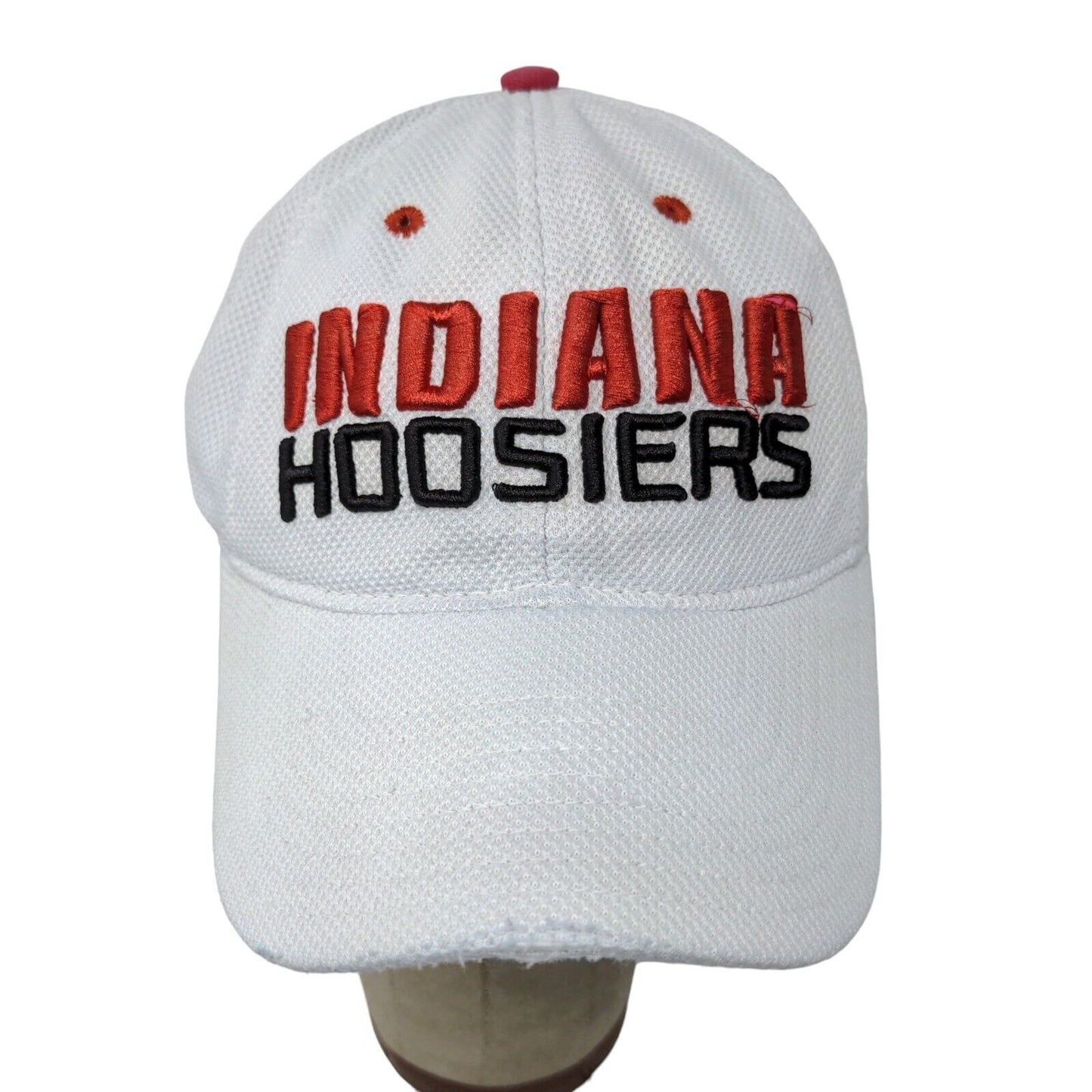 NCAA Indiana Hoosiers IU Fitted Adidas Baseball Hat White Embroidered Logo