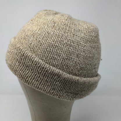 Eddie Bauer Women's Knit Beanie Hat Tan OSFA Vintage Made in USA