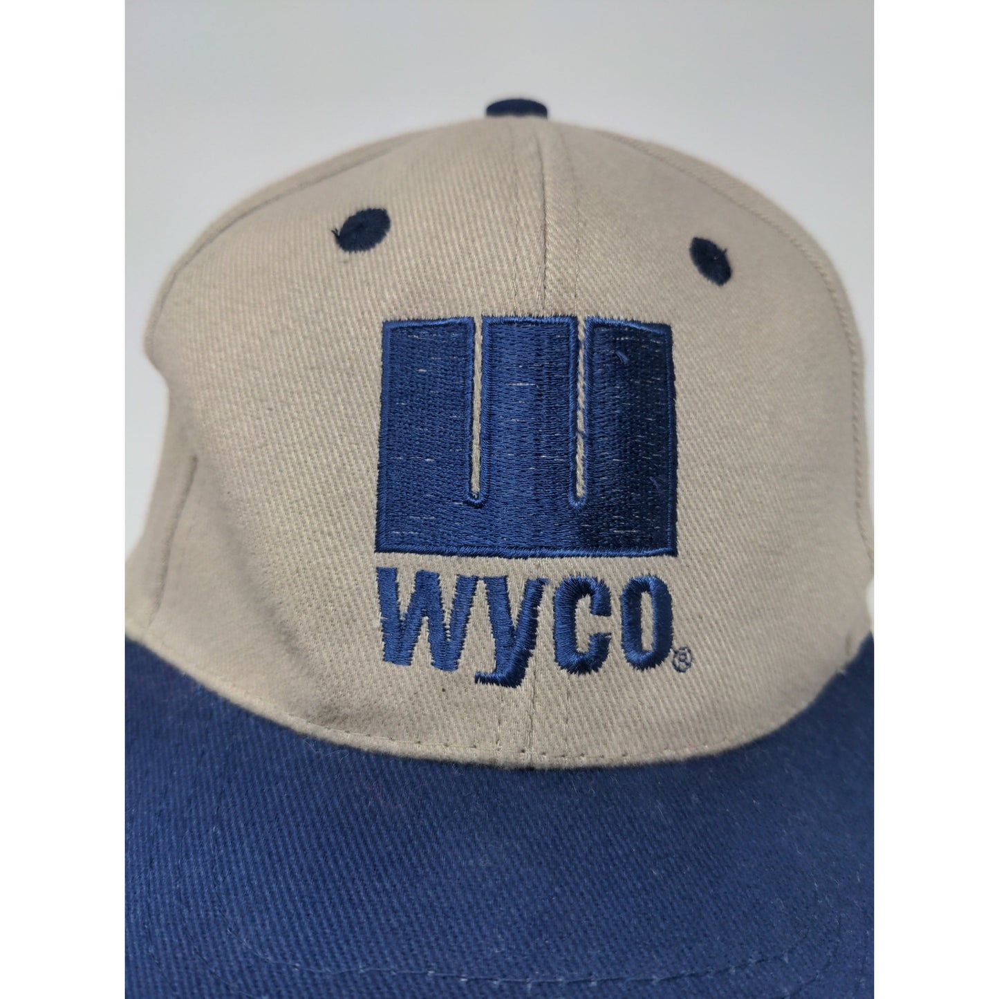 WYCO Slideback Adjustable Hat Seba Cap Embroidered Beige & Blue