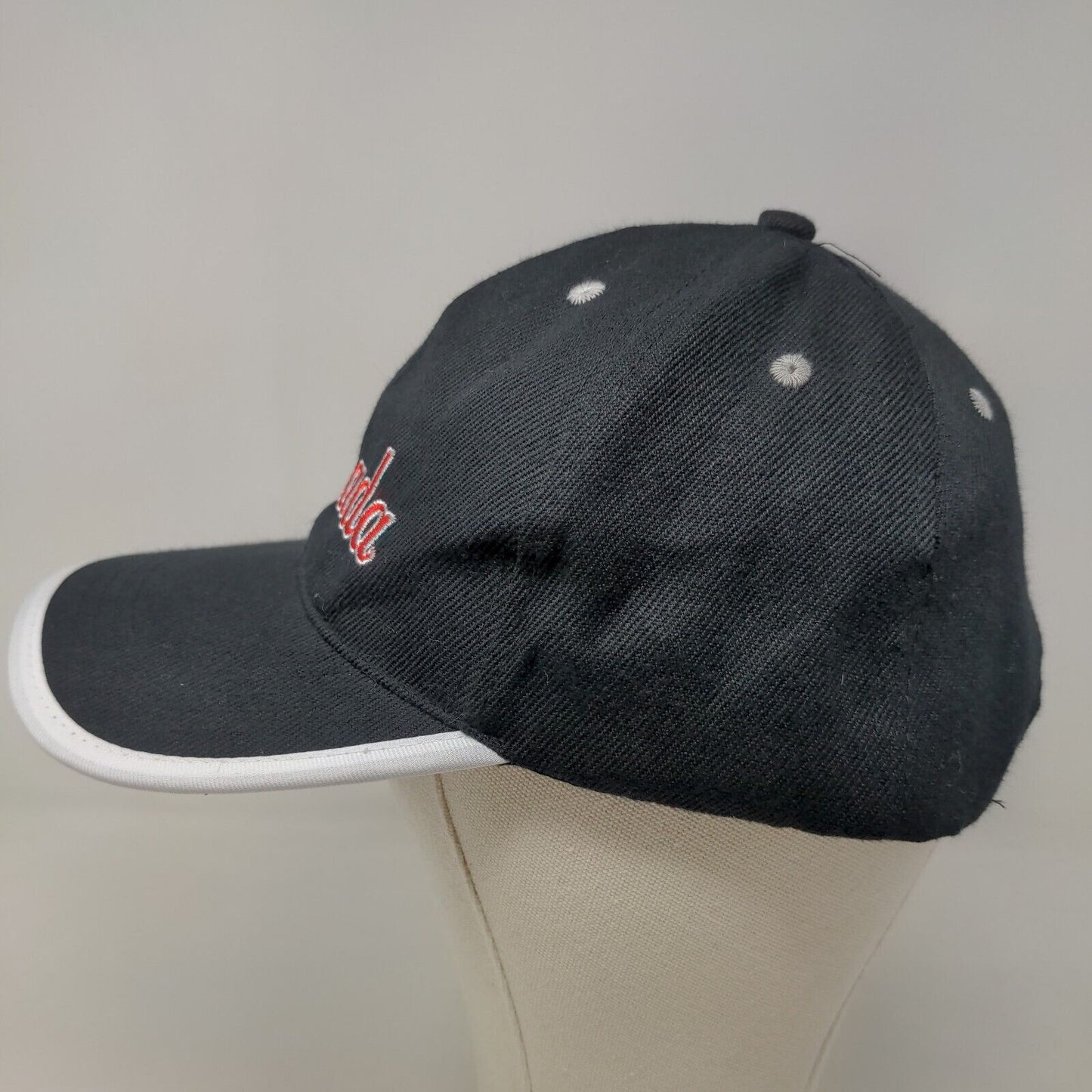 Unbranded Men's Strapback Hat Black Gray Adjustable Embroidered Canada Polyester