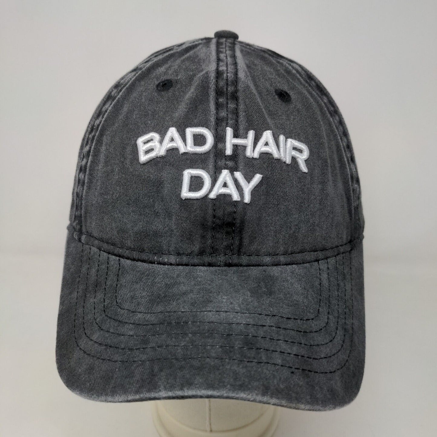 Unbranded Women's Slideback Hat Black Size OSFM Embroidered Bad Hair Day