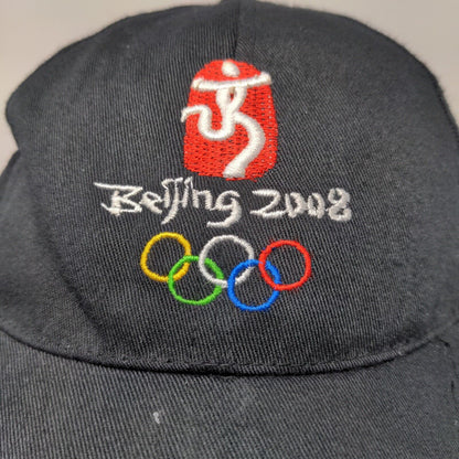 Unbranded 2008 Beijing Olympics Strapback Hat Black Embroidered Logo