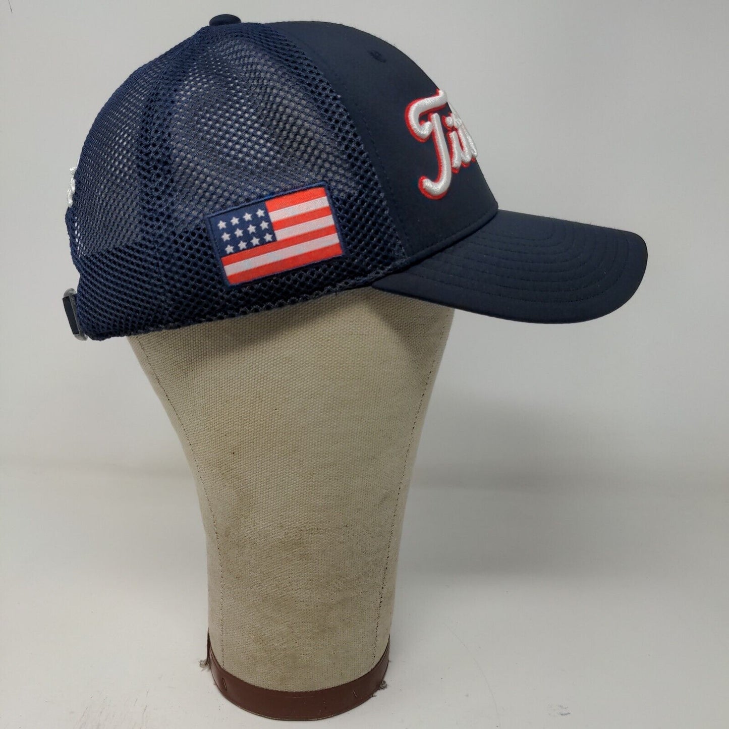 Titleist Golf Mens Slideback Mesh Back Hat Blue Embroidered Logo