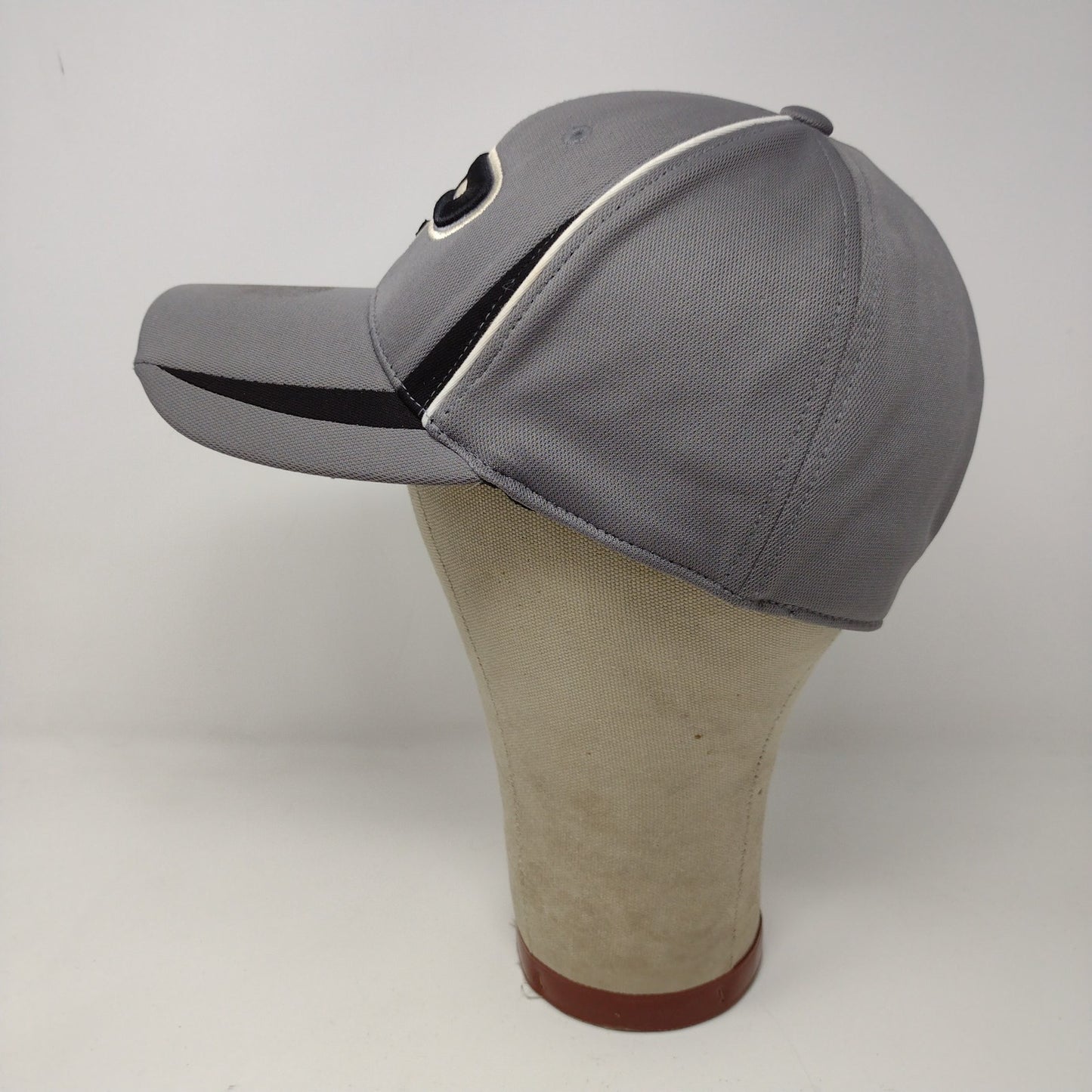 Captivating Purdue Boilermakers Hat Gray Black Stripes Embroidered Logo Train