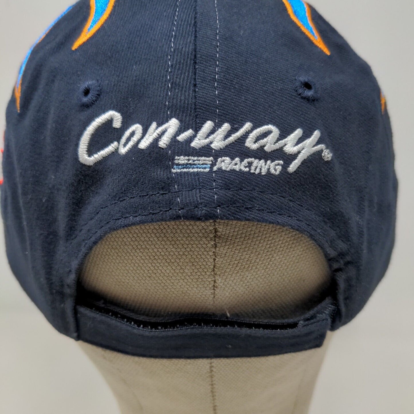 Con-Way Freight Racing Strapback Hat Blue OSFM Embroidered Flames #6
