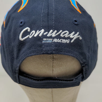 Con-Way Freight Racing Strapback Hat Blue OSFM Embroidered Flames #6