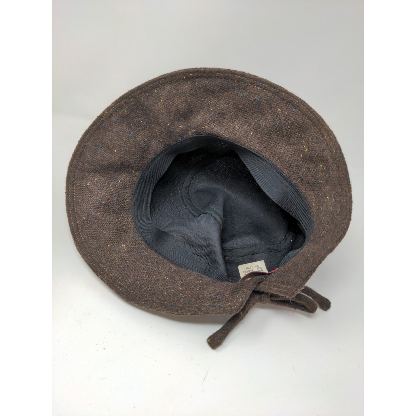 San Hat Diego Co Size 57CM Brown Tie Back Bucket Hat Sun Hat
