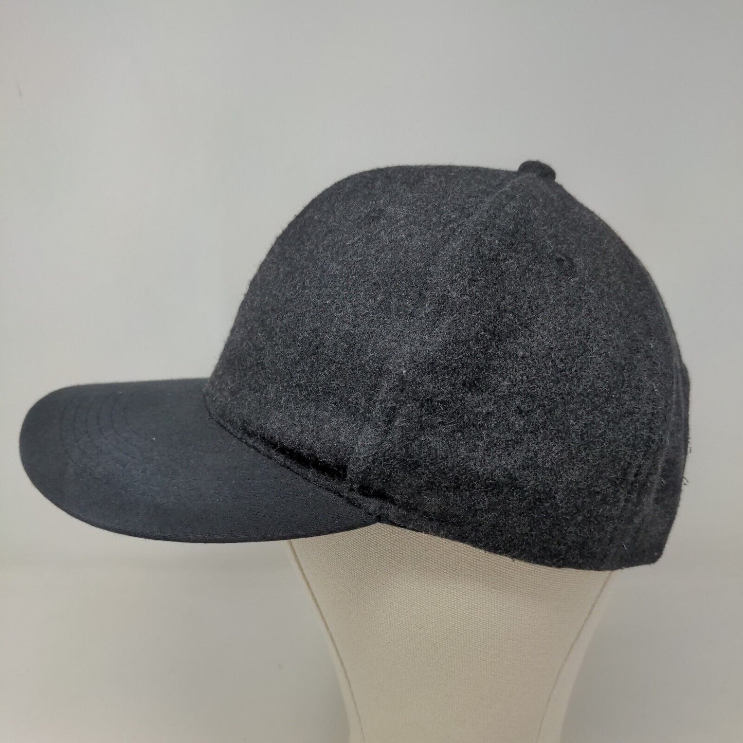Unbranded Men's Snapback Hat Black Blank Knit Vent Holes Adjustable