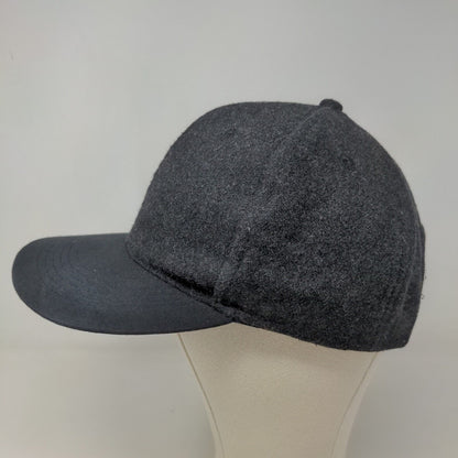 Unbranded Men's Snapback Hat Black Blank Knit Vent Holes Adjustable