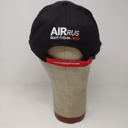 AirRus Slideback Hat Embroidered Logo Spell Out Don't Follow Lead Black Red