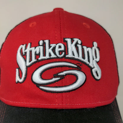 Strike King Fishing Lure Strapback Hat Red Black OSFM Embroidered Logo