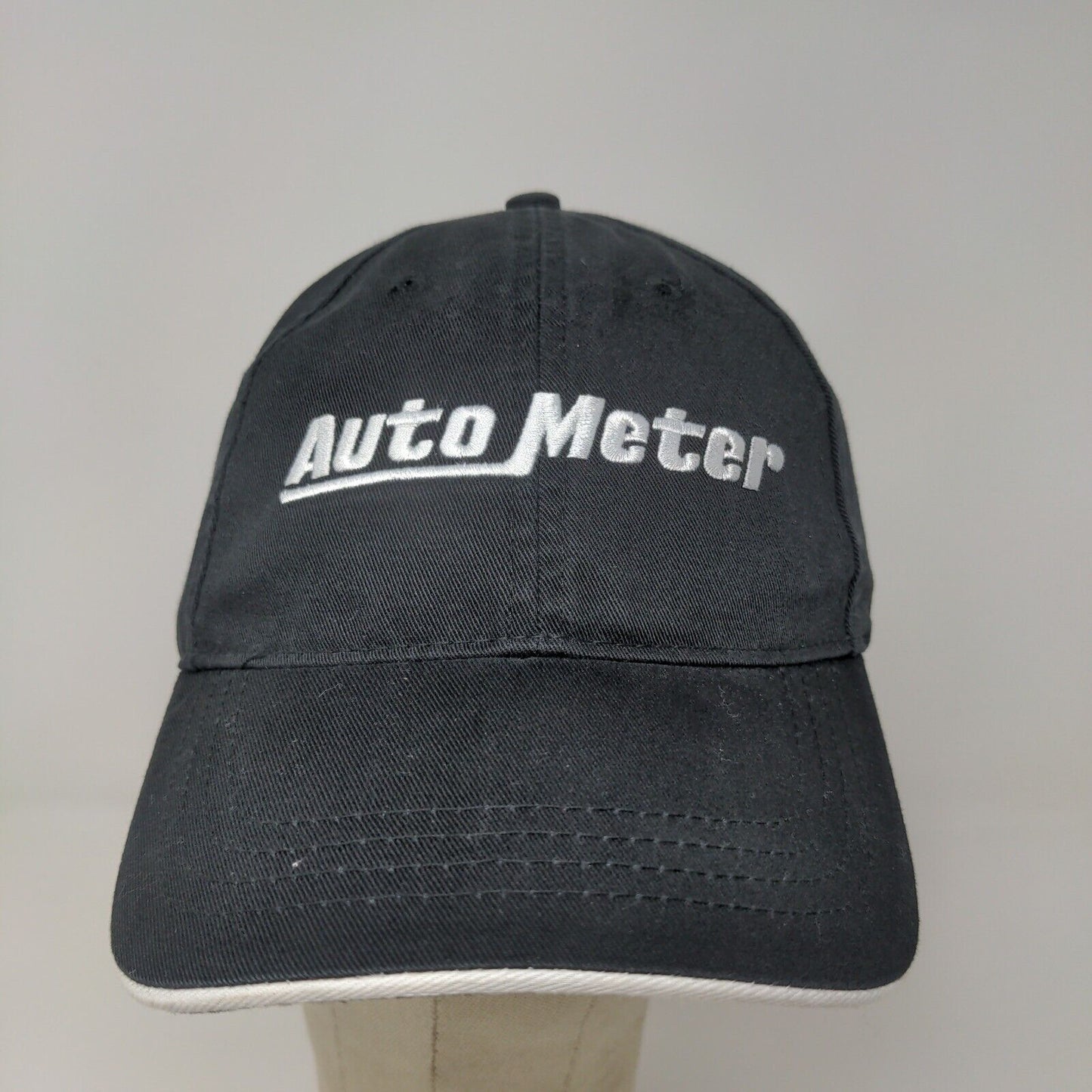 Auto Meter Autometer Black Slide Back Hat Cap Embroidered Adjustable OSFA