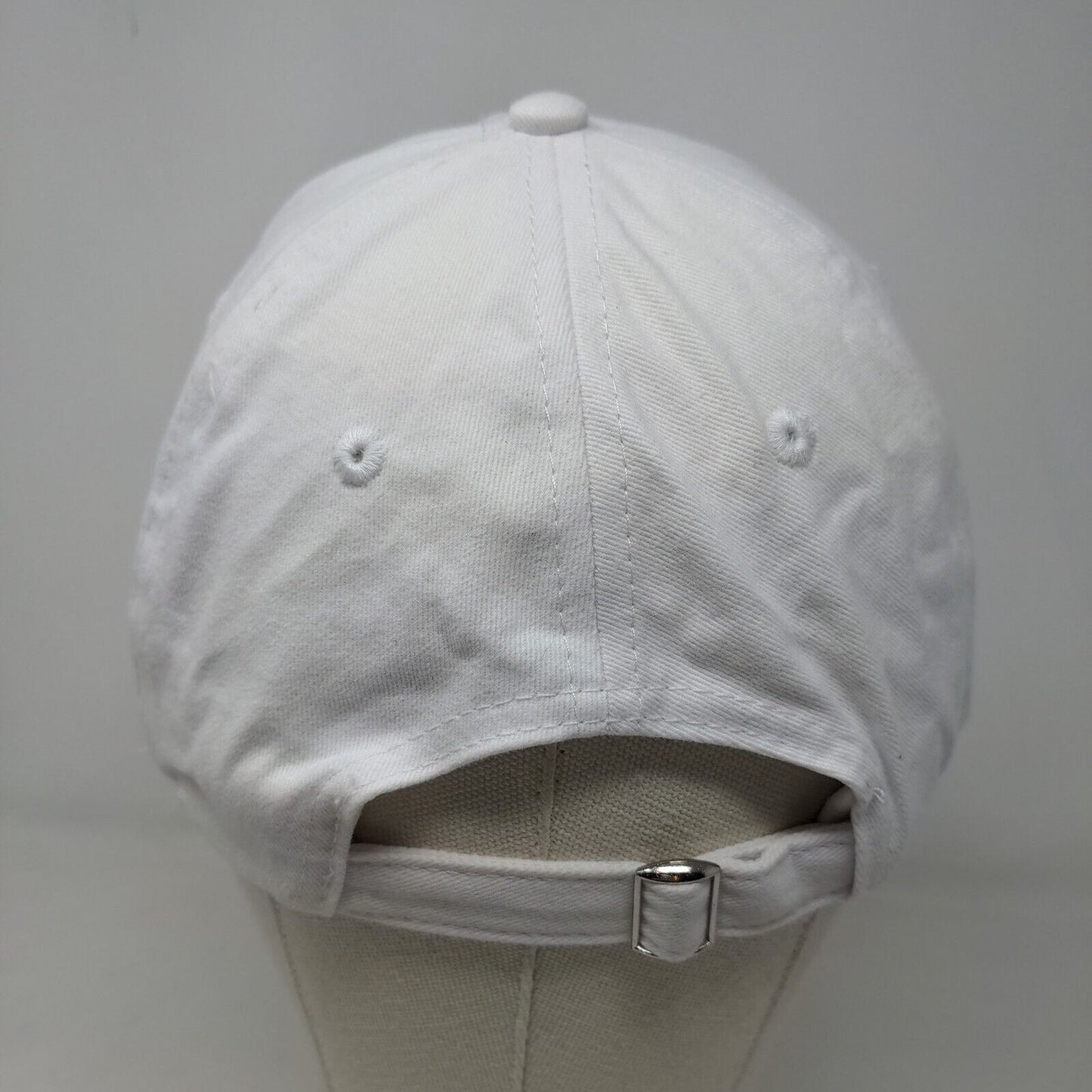 Unbranded Men's Slideback Hat White Adjustable Embroidered Logo Nature's Edge