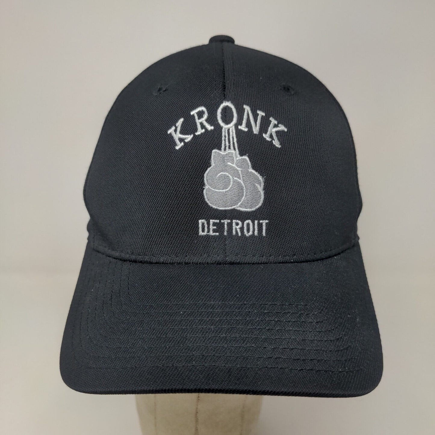 Flexfit Men's Kronk Detroit Fitted Hat Black Size S-M Embroidered Gloves Boxing