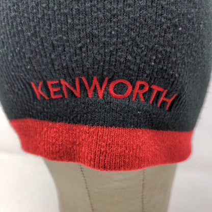 KW Kenworth Men's Beanie Hat Black Red Embroidered Logo Spell Out