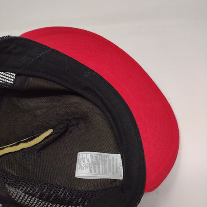 Hurley Red Black Foam Mesh Trucker Cap Snapback Hat Adjustable Graphic Print