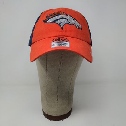 '47 Brand Womens NFL Denver Broncos Slideback Hat Orange Blue Sequin Bling