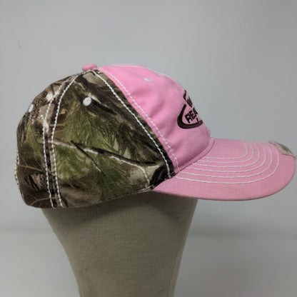 Team Realtree Women's Strapback Hat Pink Camo OSFA Embroidered Logo