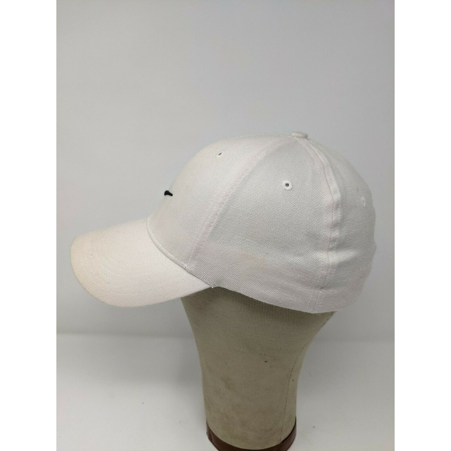 Nike Sportswear Fitted Hat OSFA White Black Swoosh Embroidered