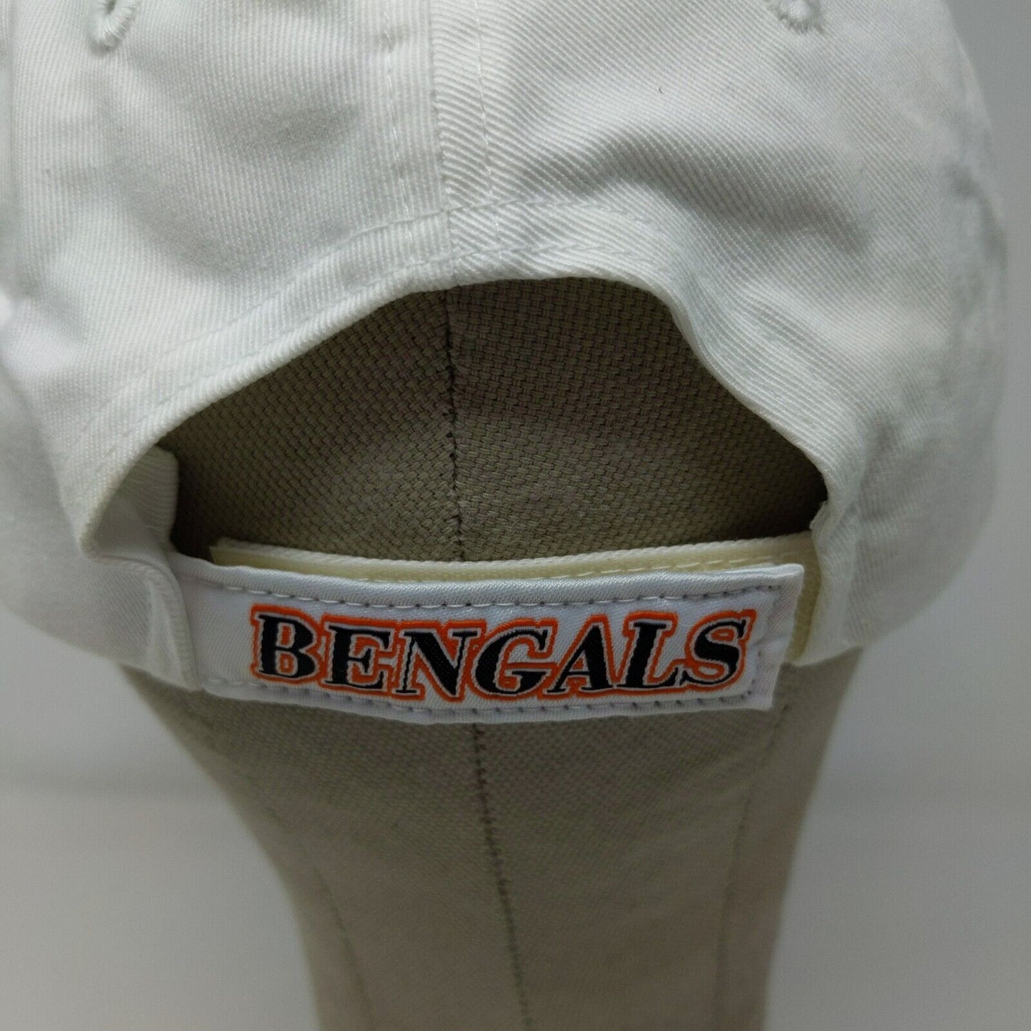 Reebok NFL Cincinnati Bengals Strapback Hat White OSFA Embroidered Logo