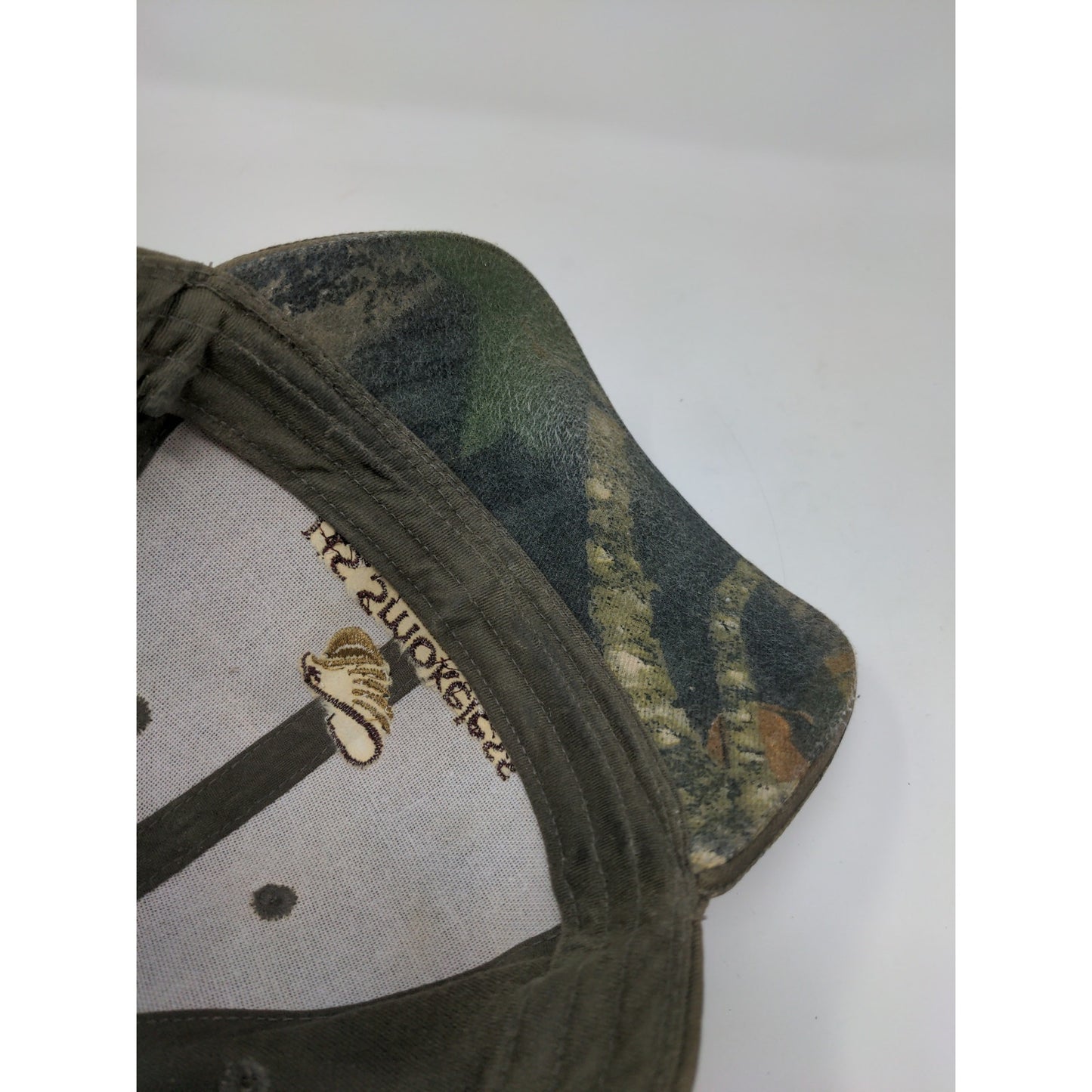 US Smokeless Tobacco Co Mossy Oak Camo Strapback Hat  Brown SEE DESC