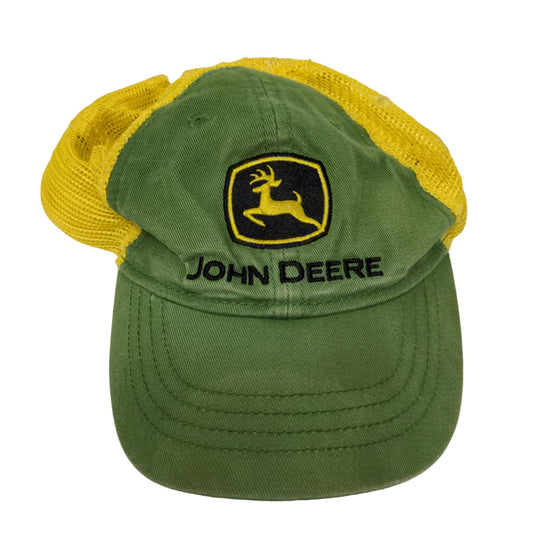 John Deere Boys Toddlers Snapback Mesh Back Hat Green Yellow OSFA Embroidered