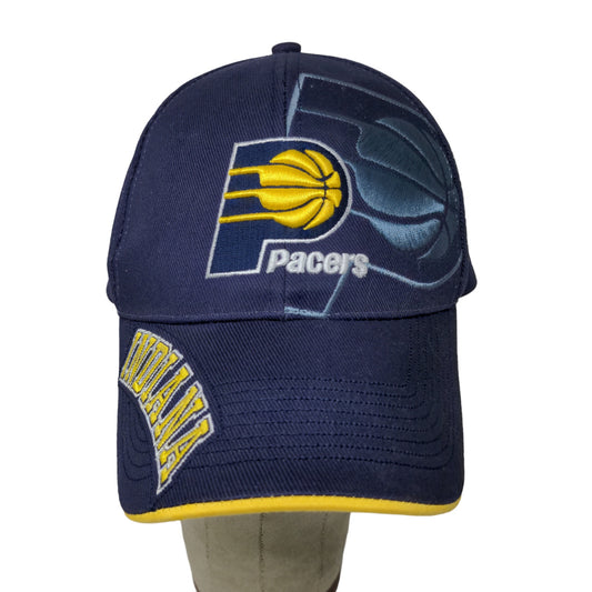 NBA Indiana Pacers Strapback Hat Blue Yellow OSFA Embroidered Logo