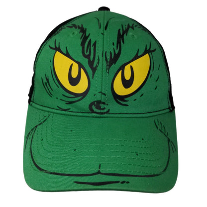 Dr. Seuss Men's Strapback Hat Green All Over Print The Grinch 100% Cotton