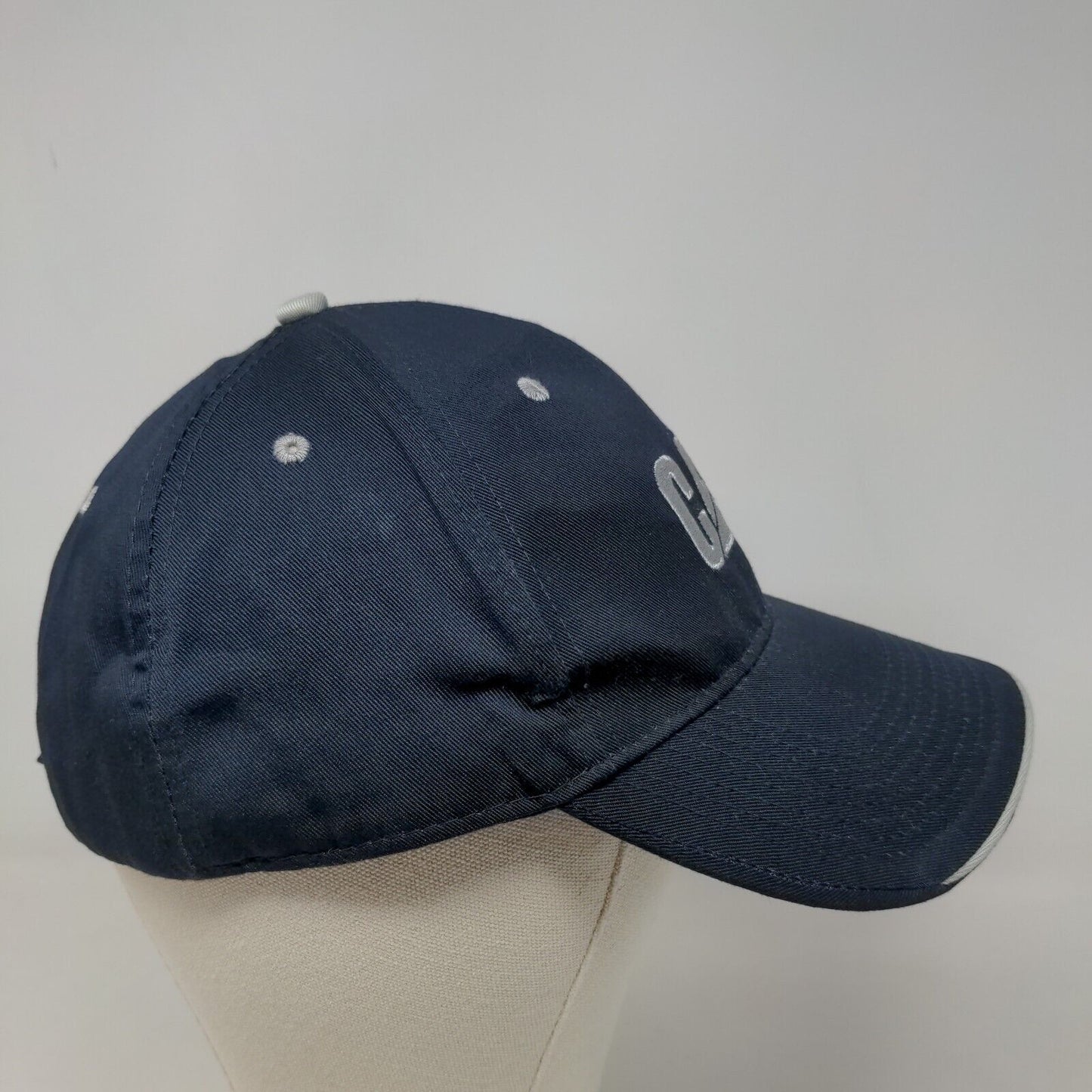 CAT Caterpillar Men's Strapback Hat Blue Embroidered Logo Poly Cotton Blend