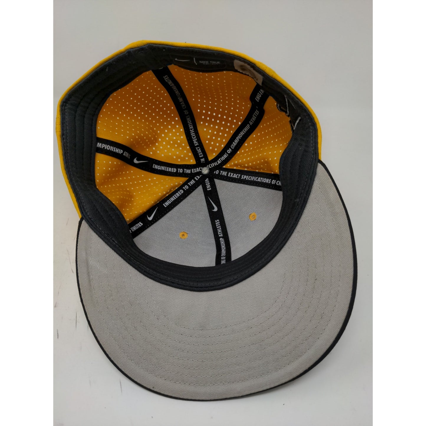 Nike True Dri Fit Hat MLB ABC Baltimore Orioles #27 White Black & Gold Size S/M