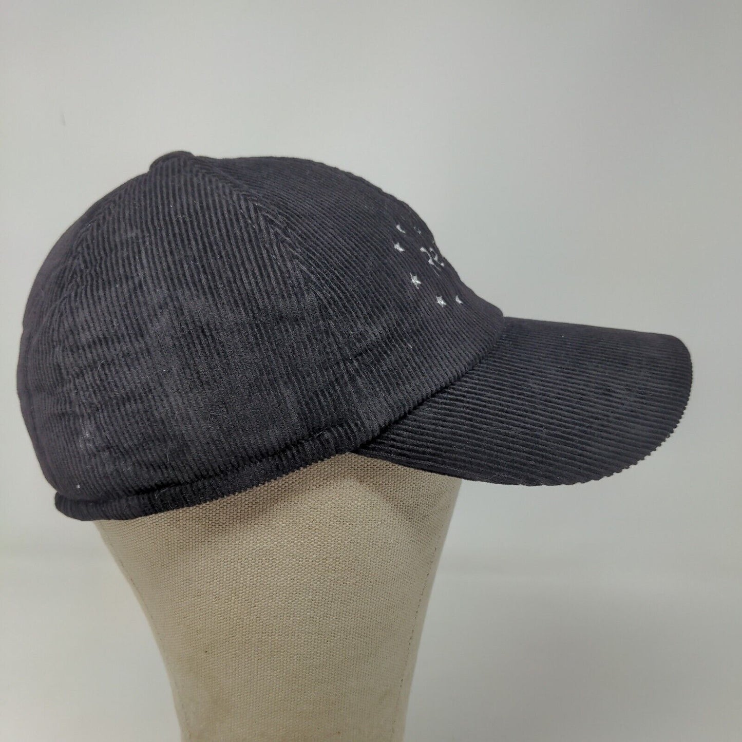 Republic Airways Men's Corduroy Fitted Hat Black Size 57CM Embroidered Logo