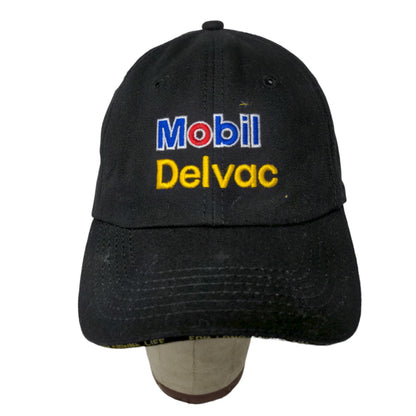 Mobil Delvac Slideback Hat OSFM Black Embroidered Spell Out Logo
