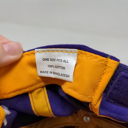 Racing for Kids Men's Strapback Hat Purple Yellow OSFA Embroidered Logo