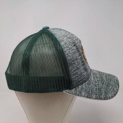 Pacific Headwear Men's Snapback Mesh Back Hat Green OSFA Embroidered Indian Head