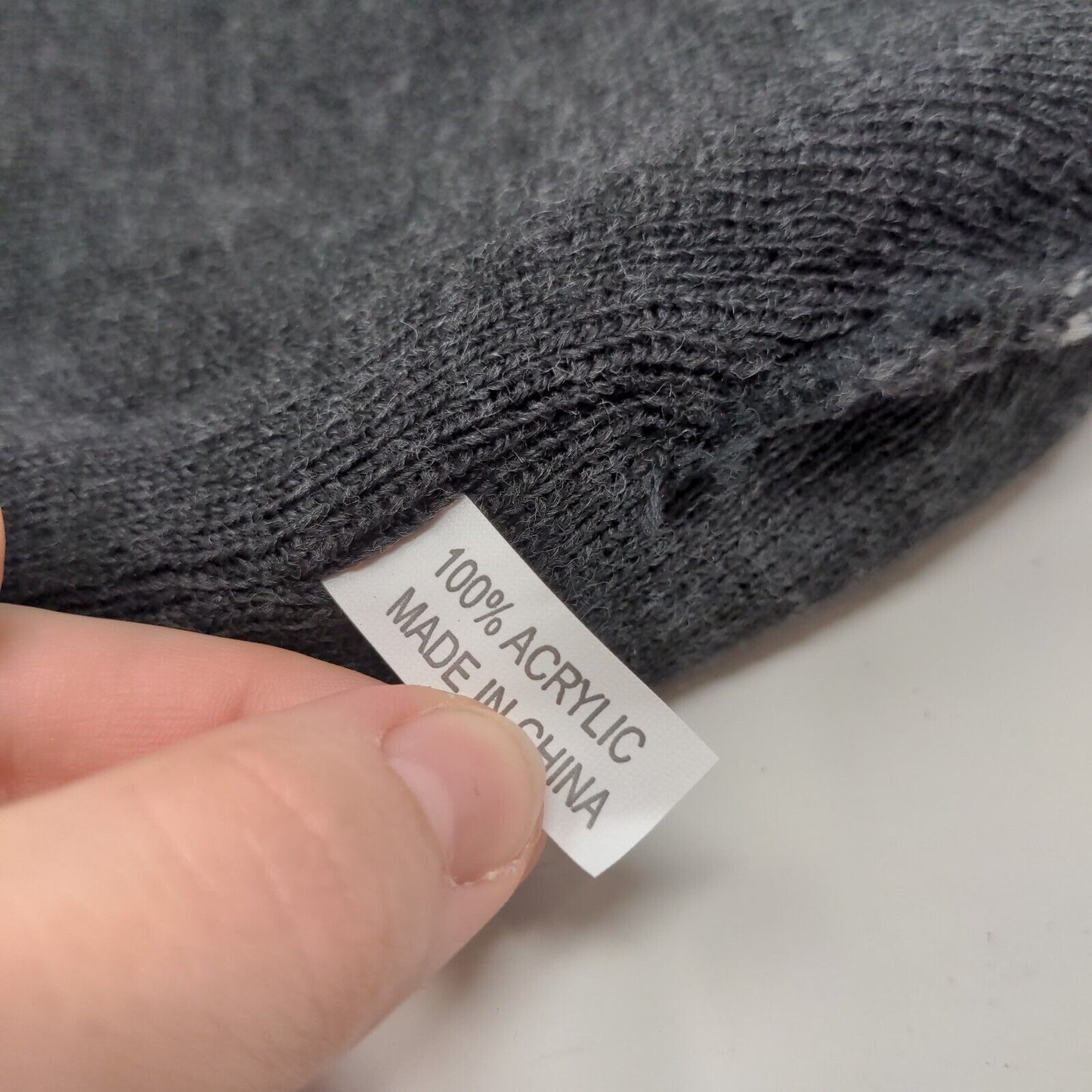 Orange Theory Men's Knit Beanie Hat Gray Fair Isle Striped Acrylic