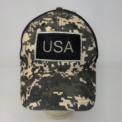 Unbranded Men's Strapback Hat Digital Camouflage Adjustable Patch Logo