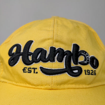 Finn Tack Men's Strapback Hat Yellow Adjustable Embroidered HAMBO Logo