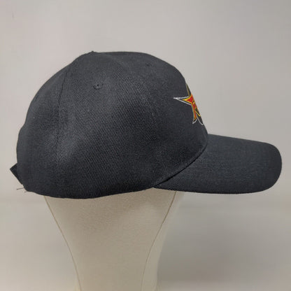 Indy Fuel Men's Strapback Hat Black Adjustable Embroidered Logo Acrylic Hockey