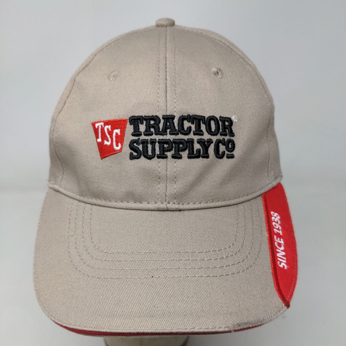 Tractor Supply Co Men's Slideback Hat Tan Adjustable Embroidered Logo