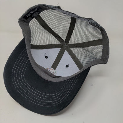 Hit Wear Buccaneer Rop Men's Snapback Mesh Back Hat Black Size OSFM Embroidered