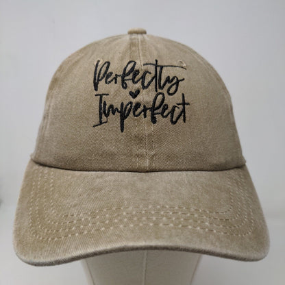 YF Women's Perfectly Imperfect Slideback Hat Tan Embroidered Logo