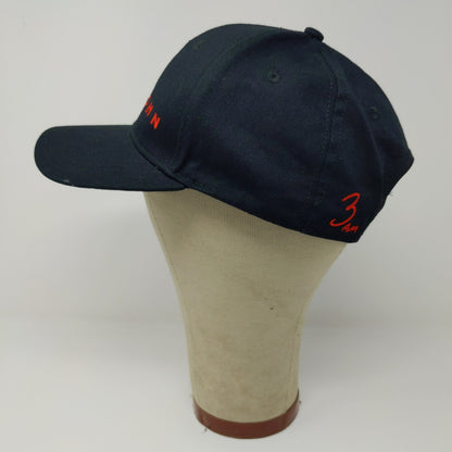 Sean John Cologne Fragrance Snapback Hat Embroidered Logo Spell Out Black