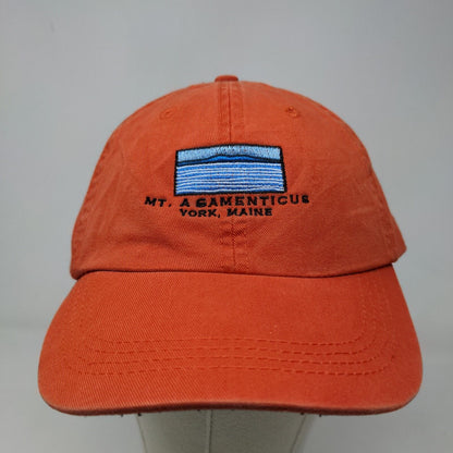 Alternative Men's Slideback Hat Orange Adjustable Embroidered Mt Agamenticus