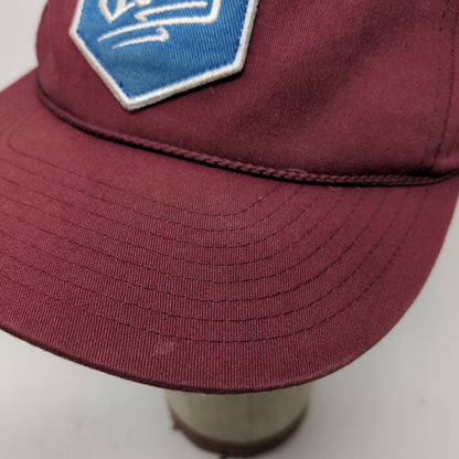 Obey Brand Mens Snapback Hat Size OSFA Red Embroidered Logo Cotton Blend