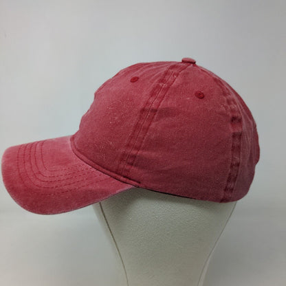 Unbranded Men's Strapback Hat Red Size OSFM Blank Vent Holes Adjustable