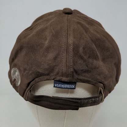 Weatherproof Men's Strapback Hat Brown Size OS Embroidered Logo 100% Polyester